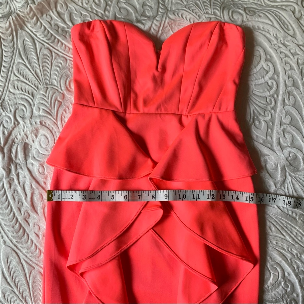 Neon Pink Ruffle Dress - Picture 9 of 9